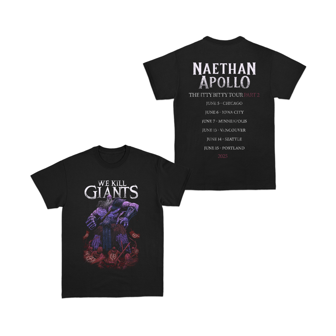 We Kill Giants Black Tour Tee